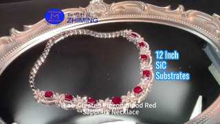Пользовательские ювелирные изделия из драгоценных камней, выращенные в лаборатории голубиные кроваво-красные сапфировые ожерелья